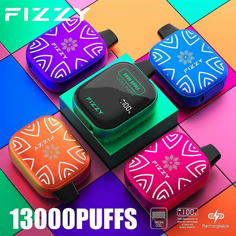 Fizzy Boom 13k Puffs Disposable Vape SOUR APPLE VaperSourcing
