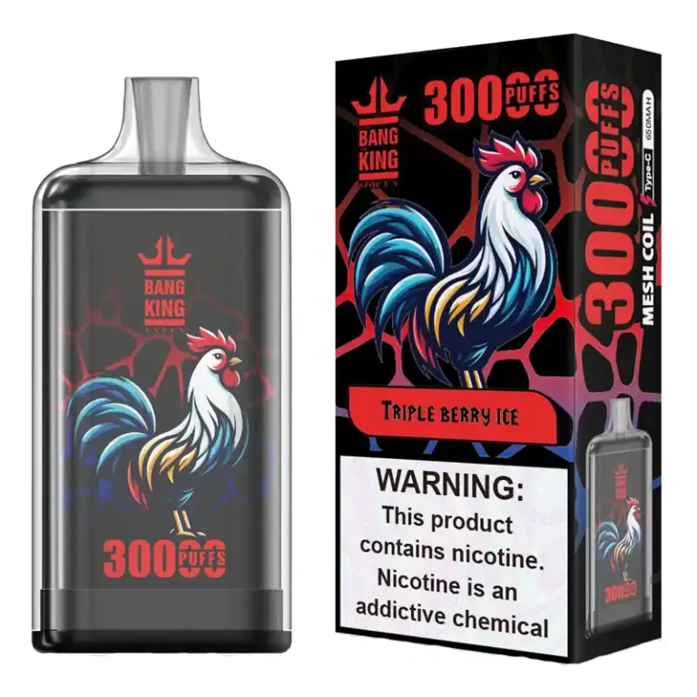 Bang King 30000 Puff Crystal Disposable Vape – 28ml Prefilled, 650mAh Rechargeable Battery, Premium Flavor Device