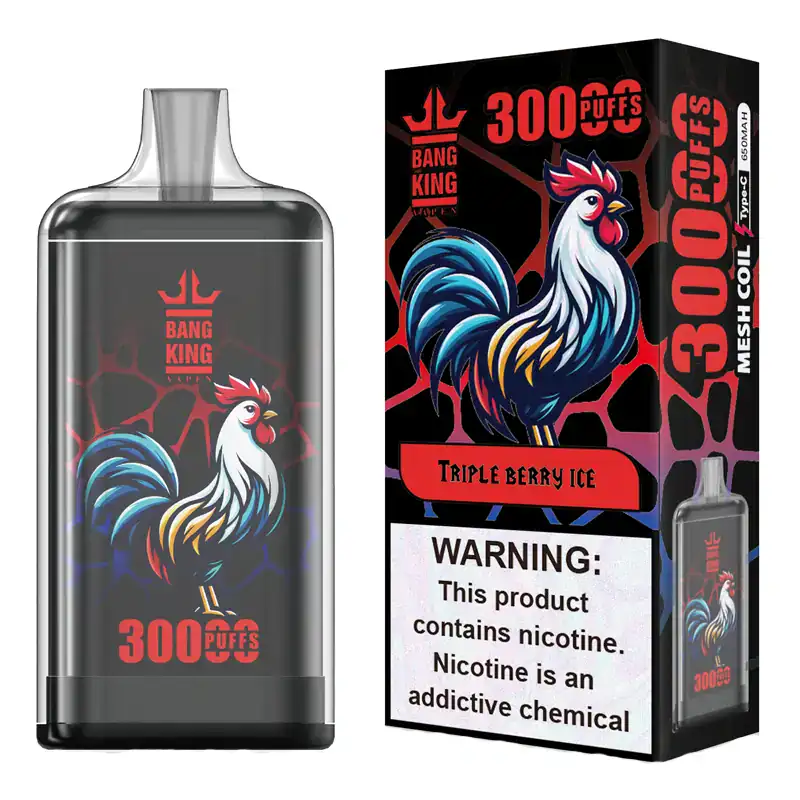 Bang-King-30000-Puffs-2-1.webp Bang King 30000 Puff Crystal Disposable Vape – 28ml Prefilled, 650mAh Rechargeable Battery, Premium Flavor Device